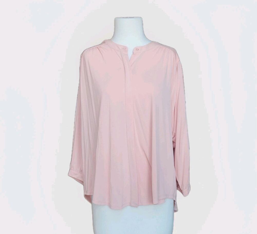 NWT Vintage Kaari Blue Pink Top Bohemian Blouse Womens Knit Sz Small